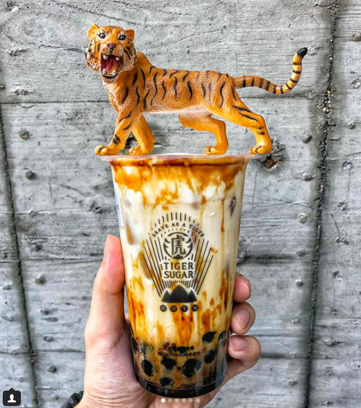 ▲老虎堂黑糖专卖。（图／IG网友eatha.foodie提供，请勿随意翻拍，以免侵权。）