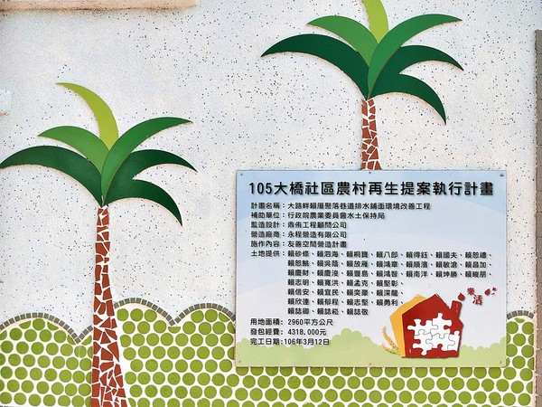 ▲彰化大村大路畔柑仔店彩绘墙。（图／旅游夜市趴趴走提供）