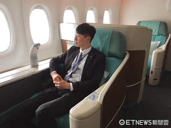 ▲大韩航空A380首航。(图/记者于佳云摄)