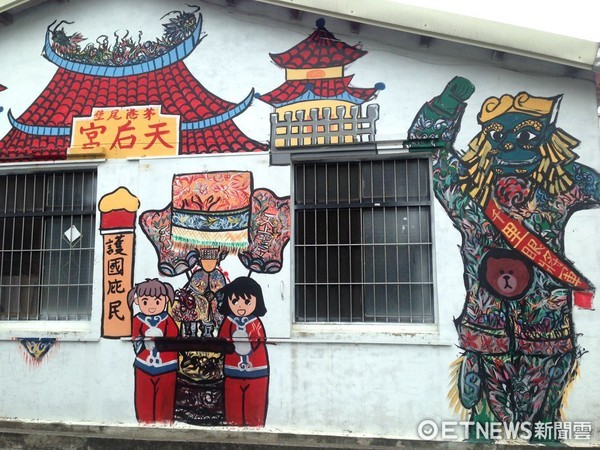 ▲台南下营小熊维尼彩绘村。（图／记者彭怀玉摄）