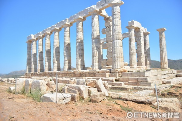 ▲希腊雅典舒尼恩岬的波塞顿海神庙（Temple of Poseidon）。（图／记者李姿仪摄）