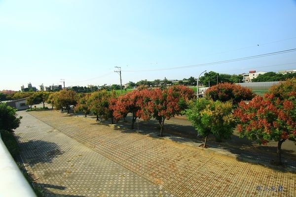 ▲嘉义新港艺术高中空中彩虹跑道。（图／可人之家提供）