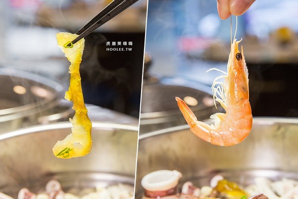 鲨嗑海鲜锅物。（图／虎丽笑嗨嗨）