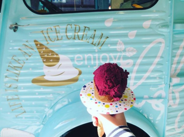 ▲新北市瑞芳区lick lick ice cream利克商号冰淇淋小店。（图／IG@bubblesdiary提供，请勿任意翻摄以免侵权）