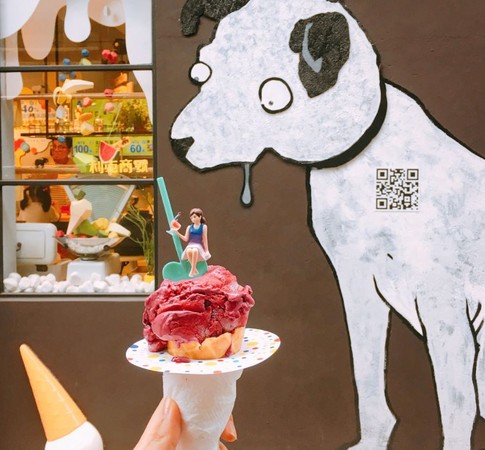 ▲新北市瑞芳区lick lick ice cream利克商号冰淇淋小店。（图／IG@tiffanyuiting提供，请勿任意翻摄以免侵权）  