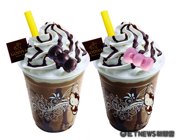 ▲GODIVA x Hello Kitty 2017 限量版巧克力冻饮。(图／GODIVA提供)