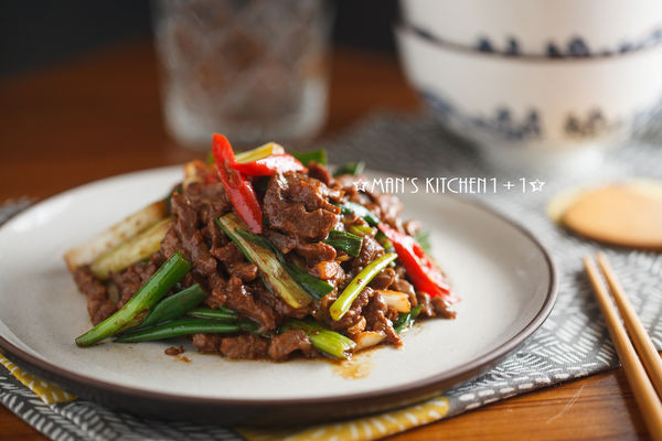 ▲葱爆牛肉。（图／男人厨房1+1提供）