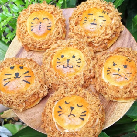▲松松狮肉松面包。（图／IG@foodieshishi_bao提供，请勿任意翻摄以免侵权）