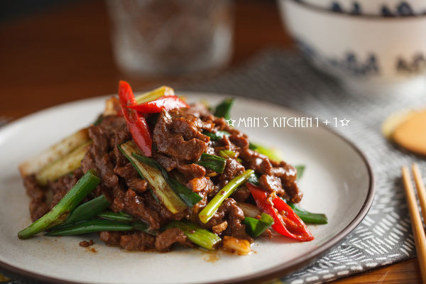 ▲葱爆牛肉。（图／男人厨房1+1提供）