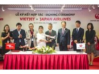 布局亚太航空网络　日本航空与越捷航空签署策略合作计划