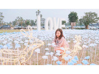 屏东彩灯节超好拍　蓝白玫瑰海+LOVE字样灯饰意外爆红