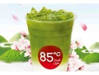 85度C也推抹茶拿铁　3/8全台上市　3/19前两杯特价85元