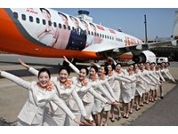 靠在刘大尉肩膀飞上天　济州航空“宋仲基彩绘机”现身