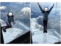 惧高慎入！南针峰空中玻璃屋“步步惊心”进去就腿软