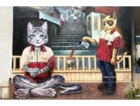 超萌好拍！云林“猫咪彩绘”超商　连店员都是猫星人