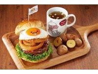 懒懒蛋黄哥改趴汉堡上　琦玉一个月限定“蛋黄哥CAFE”