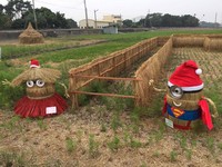 可爱小小兵稻草人现身！田中稻草人艺术节周末登场