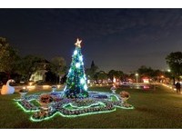 被雪花包围！台南民治市政中心耶诞树有闪亮钻石