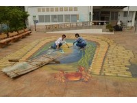 驻地艺术家创作3D立体图　垦丁社区吹起生态风