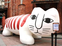西门红楼出现7米巨猫　白底红条纹“Mikey”18日亮相