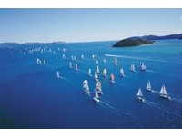 澳洲汉密尔顿岛帆船赛　海面上“七彩点缀”好浪漫！