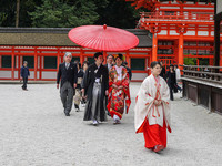 日本举办婚礼的热门地点　京都下鸭神社庄敬秀丽