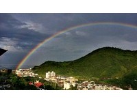 雨后绝景！横跨山与海　万里出现超美“双彩虹”景观