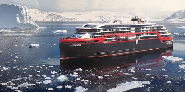 ▲邮轮MS Roald Amundsen主要行驶南极圈区域 。(图/hurtigruten.com)