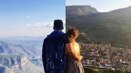 超浪漫！远距离夫妻的一半半旅行合照
