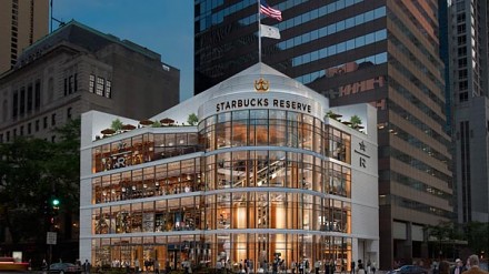 咖啡迷必到！芝加哥四层高Starbucks现代感旗舰店