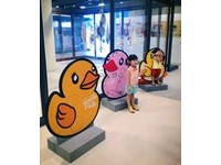 黄色小鸭带兄弟姊妹　游入新竹世博台湾馆