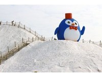 激萌免费景点！两层楼高“巨型企鹅”登上七股盐山