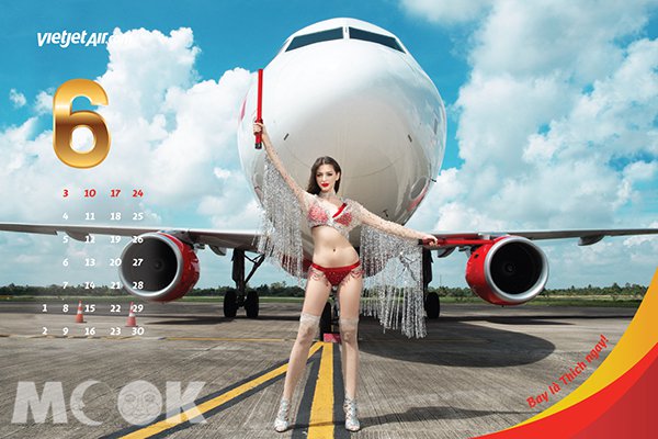 越捷航空2018比基尼月历吸睛新年零元优惠机票大促销
