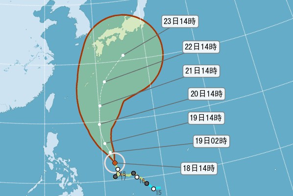 21号台风兰恩增强为中台赴日本旅游要注意