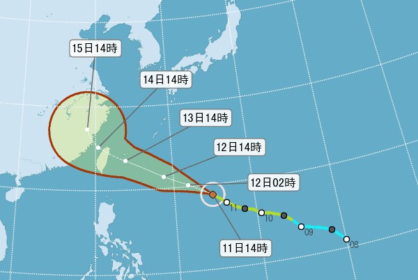 泰利台风恐成强台最快周三下午登陆