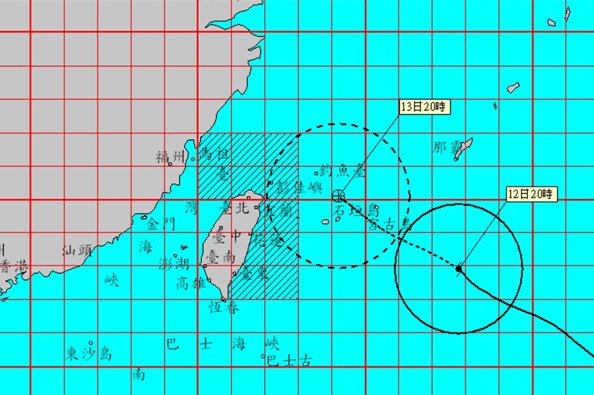 泰利路线北偏大回转不登陆13日发布陆上警报