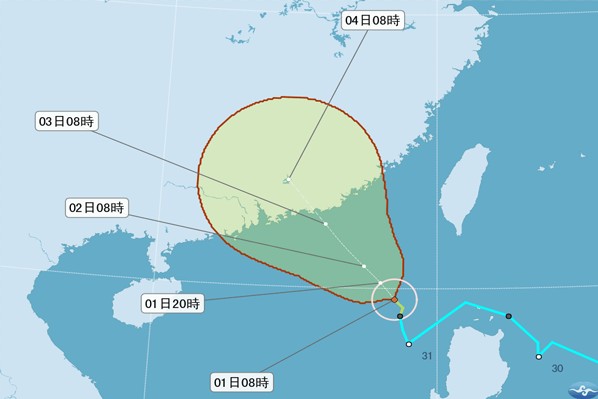 玛娃珊瑚双台生成北部东半部严防豪雨大雨