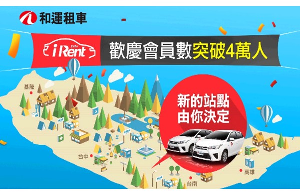 iRent欢庆会员破四万０站点集气”活动开跑