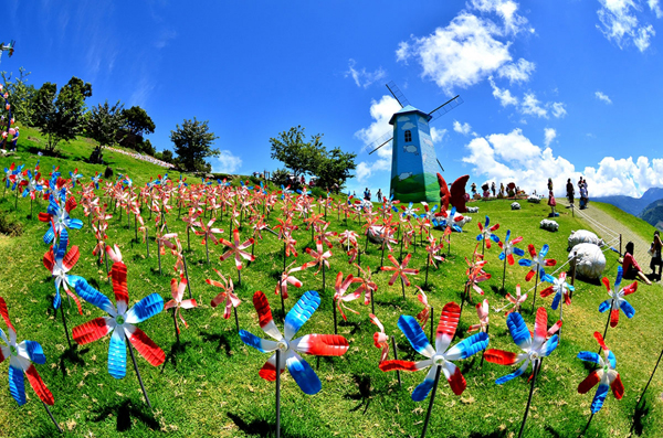 500米观山彩虹步道清境风车节七彩开跑