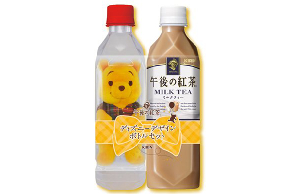 日本超商热门限定午后的红茶送瓶装维尼