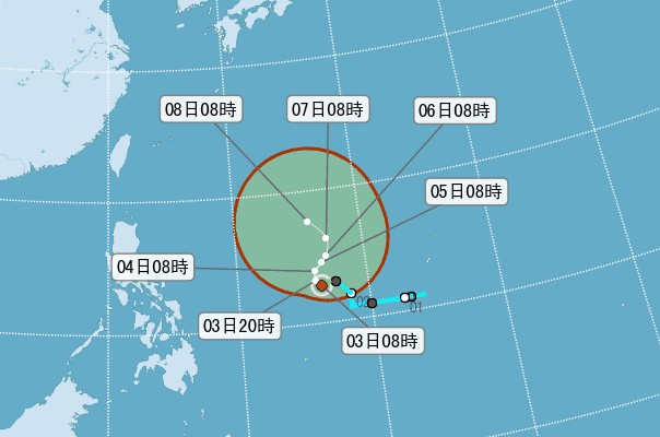 23号台风米雷成形气温持续走低