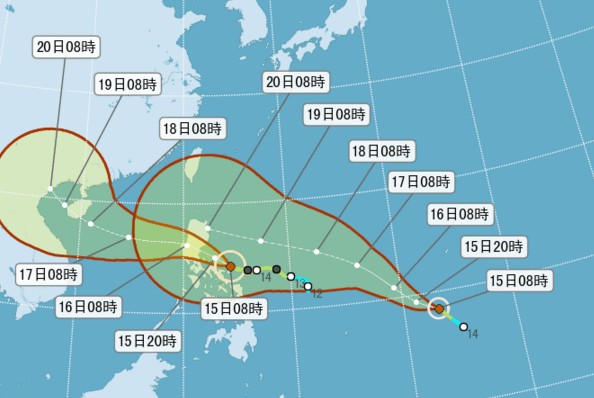 莎莉佳转成中台22号台风海马生成