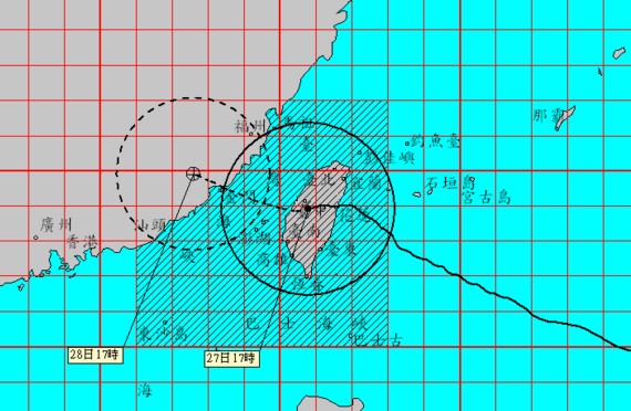 梅姬台风入夜风强雨烈28日停班停课情报