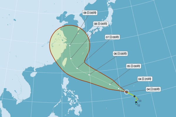 尼伯特台风增强7日前后影响台湾