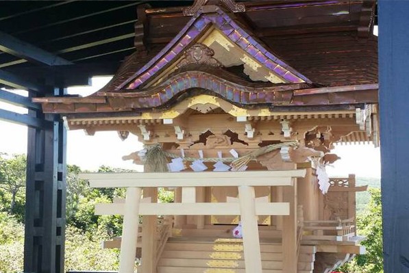 高士神社复原再造日本来的大鸟居令人期待