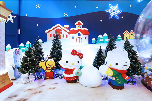 萌度爆表桃园台茂HelloKitty冰雪圣诞展