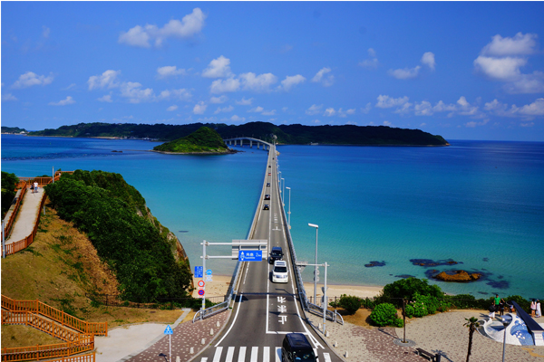 漂浮于日本海上的世界绝景角岛大桥超美！