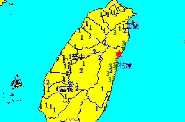 2月4日连三震晚间发生5.1规模有感地震