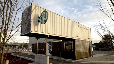 西雅图海边风情！台湾首家货柜屋Starbucks快要落成