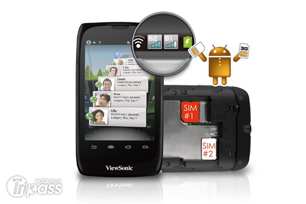 白色甜蜜加温首选ViewPhone3双卡双待智能手机